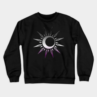 Asexual Celestial Spiritual Ace Pride Sun Moon Boho Yoga Crewneck Sweatshirt